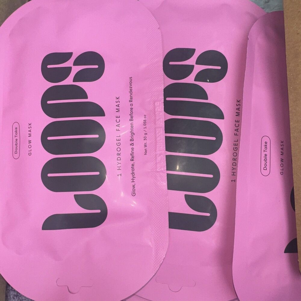 6 Loops Beauty Double Take Hydrogel Face Mask Glow Hydrate Refine Brighten 2028